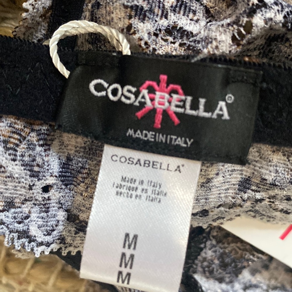NWT 2 Medium Cosabella Bralette Lace animal print Nude flirty bandeau strapless - Picture 10 of 10